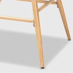 Set Of 2 Mairi Plastic And Wood Counter Height Barstools Beige/Natural - Baxton Studio -Baxton Studio GUEST def3f175 c047 4cbf 8aac 7d3e691da2d1
