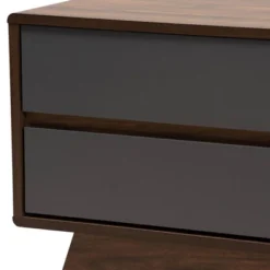 2 Drawer Koji Two-Toned Wood TV Stand For TVs Up To 65" Gray/Walnut - Baxton Studio 10 2 Drawer Koji Two-Toned Wood TV Stand For TVs Up To 65" Gray/Walnut - Baxton Studio -Baxton Studio GUEST dff0c49b a7db 402b b8ab d247723011f1