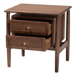 Baxton Studio Alyssa Wood 2 Drawer Nightstand Woven With Rattan Walnut Brown 17 Baxton Studio Alyssa Wood 2 Drawer Nightstand Woven With Rattan Walnut Brown -Baxton Studio GUEST e0c0b636 6a14 4d1a 8f44 b77a43e80db1
