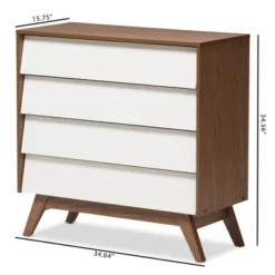 Hildon Mid-Century Modern Wood 4 Drawer Storage Chest Brown - Baxton Studio -Baxton Studio GUEST e1c1f4ff 8480 488f 975a c1741d960096