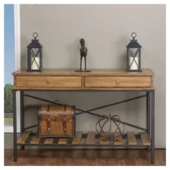 Newcastle Wood And Metal Console Table Criss-Cross - Baxton Studio 5 Newcastle Wood And Metal Console Table Criss-Cross - Baxton Studio -Baxton Studio GUEST e1dc5242 be36 49bb 81c9 2368e4705d25
