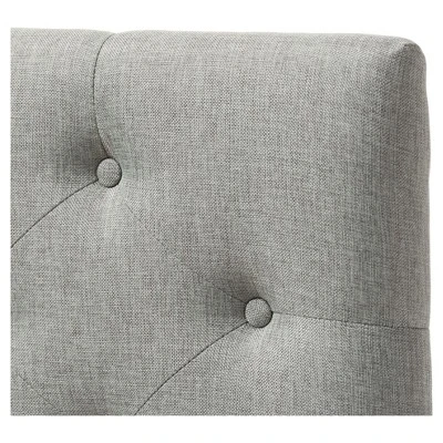 Twin Viviana Modern And Contemporary Fabric Upholstered Button Tufted Headboard Gray - Baxton Studio 2 Twin Viviana Modern And Contemporary Fabric Upholstered Button Tufted Headboard Gray - Baxton Studio - Image 2