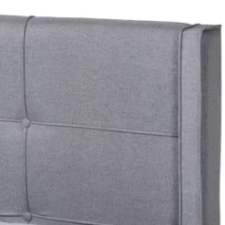 King Edmond Fabric Upholstered Wood Platform Bed Gray/Ash Walnut - Baxton Studio 8 King Edmond Fabric Upholstered Wood Platform Bed Gray/Ash Walnut - Baxton Studio -Baxton Studio GUEST e2935240 3df6 47eb 90cc 906abdb199a9