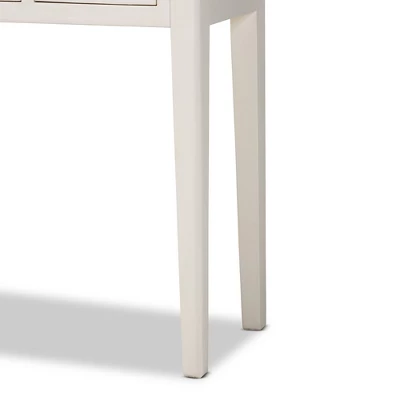 Aiko Wood Console Table White - Baxton Studio 4 Aiko Wood Console Table White - Baxton Studio - Image 4