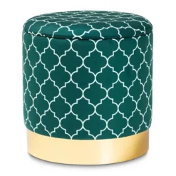 Serra Quatrefoil Velvet Upholstered Metal Storage Ottoman - Baxton Studio 16 Serra Quatrefoil Velvet Upholstered Metal Storage Ottoman - Baxton Studio -Baxton Studio GUEST e366b546 3abd 4cea 8b5a d1eb204656da