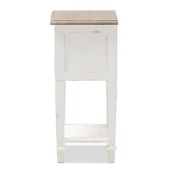 Dauphine 2 Drawer Provincial Style Oak And Distressed Finish Wood Nightstand White - Baxton Studio 9 Dauphine 2 Drawer Provincial Style Oak And Distressed Finish Wood Nightstand White - Baxton Studio -Baxton Studio GUEST e453cf2f 293c 400d b0aa 196542100769