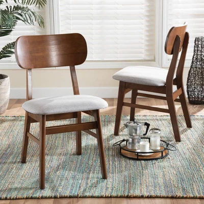 2pc Euclid Wood Dining Chair Set - Baxton Studio 5 2pc Euclid Wood Dining Chair Set - Baxton Studio - Image 5