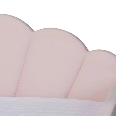Queen Timila Velvet Fabric Upholstered Daybed With Trundle Light Pink - Baxton Studio 7 Queen Timila Velvet Fabric Upholstered Daybed With Trundle Light Pink - Baxton Studio - Image 7