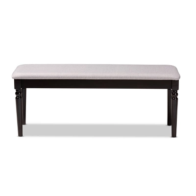 Giovanni Fabric Upholstered And Wood Dining Bench - Baxton Studio 1 Giovanni Fabric Upholstered And Wood Dining Bench - Baxton Studio