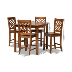 5pc Caron Wood Pub Dining Set Walnut Brown - Baxton Studio 15 5pc Caron Wood Pub Dining Set Walnut Brown - Baxton Studio -Baxton Studio GUEST e522f1db 5fc1 4b1a afbb 250c3b2911c8