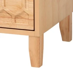 Baxton Studio King 4pc Hosea Carved Honeycomb Bedroom Set Natural -Baxton Studio GUEST e57e9b9a c903 4366 b451 1cf89a97ba27