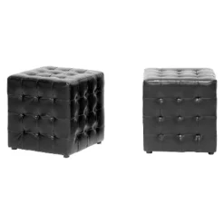 Set Of 2 Siskal Modern Cube Ottoman - Baxton Studio 9 Set Of 2 Siskal Modern Cube Ottoman - Baxton Studio -Baxton Studio GUEST e69c4ab2 9045 45e4 b7fc daa514845a30