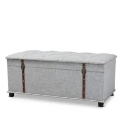 Kyra Fabric Upholstered Storage Trunk Ottoman - Baxton Studio 23 Kyra Fabric Upholstered Storage Trunk Ottoman - Baxton Studio -Baxton Studio GUEST e722be79 2311 470c 87c2 629132b593f3