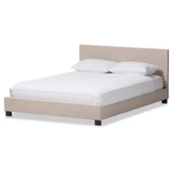 Elizabeth Modern And Contemporary Fabric Upholstered Panel - Stitched Platform Bed - Baxton Studio 12 Elizabeth Modern And Contemporary Fabric Upholstered Panel - Stitched Platform Bed - Baxton Studio -Baxton Studio GUEST e811a5b6 2aa0 4241 803f eb9621237209