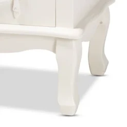 Callen Wood 3 Drawer Nightstand White - Baxton Studio -Baxton Studio GUEST e955829d 4b94 4aec 8802 ff30b9b26fdb