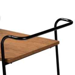 Small Bernard Rustic Industrial Metal And Wood 3 Tier Mobile Wine Bar Cart Black/Walnut - Baxton Studio 15 Small Bernard Rustic Industrial Metal And Wood 3 Tier Mobile Wine Bar Cart Black/Walnut - Baxton Studio -Baxton Studio GUEST e97faf0f 198a 4d9d a47c 29be6d33f3a7