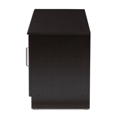 Gianna Modern And Contemporary Finished TV Stand For TVs Up To 47" Dark Brown - Baxton Studio 3 Gianna Modern And Contemporary Finished TV Stand For TVs Up To 47" Dark Brown - Baxton Studio - Image 3