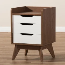 Brighton Mid - Century Modern Wood 3 - Drawer Storage Nightstand - Brown - Baxton Studio 12 Brighton Mid - Century Modern Wood 3 - Drawer Storage Nightstand - Brown - Baxton Studio -Baxton Studio GUEST ea4daf3f 88d9 4223 a6a0 3f7fe7aa16f0