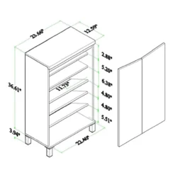 Talon Two-Tone Wood 2 Door Shoe Storage Cabinet Walnut Brown/Dark Gray - Baxton Studio 20 Talon Two-Tone Wood 2 Door Shoe Storage Cabinet Walnut Brown/Dark Gray - Baxton Studio -Baxton Studio GUEST ea547c7b 5c80 4001 9931 b6d3da510639