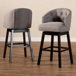 Set Of 2 Theron Swivel Barstools - Baxton Studio 11 Set Of 2 Theron Swivel Barstools - Baxton Studio -Baxton Studio GUEST ea8bd316 d37d 48a0 96d9 6ef1365e679c
