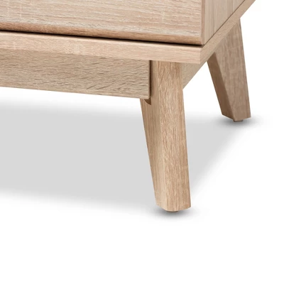 Mirren Light Oak 5 Drawer Chest Brown/Dark Gray - Baxton Studio 8 Mirren Light Oak 5 Drawer Chest Brown/Dark Gray - Baxton Studio - Image 8