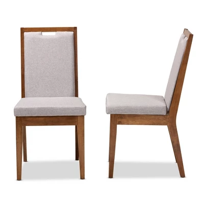 2pc Octavia Wood Dining Chair Set - Baxton Studio 2 2pc Octavia Wood Dining Chair Set - Baxton Studio - Image 2