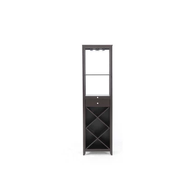 Austin Wood Modern Wine Tower Dark Brown - Baxton Studio 1 Austin Wood Modern Wine Tower Dark Brown - Baxton Studio