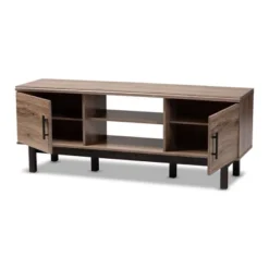 2 Door Arend Two-Tone Wood TV Stand For TVs Up To 55" Brown - Baxton Studio 13 2 Door Arend Two-Tone Wood TV Stand For TVs Up To 55" Brown - Baxton Studio -Baxton Studio GUEST ed42a723 b643 406b 8c49 904776c779b3