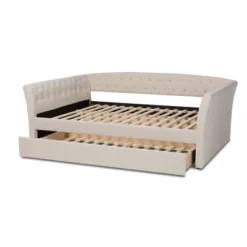 Delora Upholstered Daybed With Trundle Beige - Baxton Studio 14 Delora Upholstered Daybed With Trundle Beige - Baxton Studio -Baxton Studio GUEST ee4e8f8b a449 477a b279 c82f8e0c044f