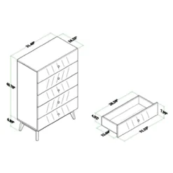 Hartman Wood 5 Drawer Storage Chest Walnut Brown - Baxton Studio -Baxton Studio GUEST ee7ddefc 79f0 4471 9bb2 bf69b74265c4