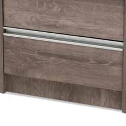 Gallia Modern And Contemporary Oak Finished 2 Drawer Nightstand Brown - Baxton Studio -Baxton Studio GUEST f0817ec0 a168 4e32 8d60 b73605fd2790