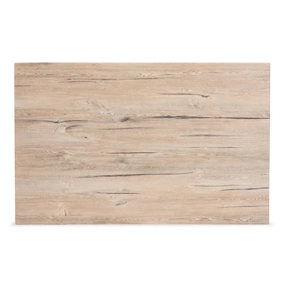 5pc Carmen Wood And Metal Dining Set Oak Brown/Dark Brown - Baxton Studio 3 5pc Carmen Wood And Metal Dining Set Oak Brown/Dark Brown - Baxton Studio - Image 3