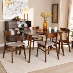 5pc Orion Dining Set - Baxton Studio -Baxton Studio GUEST f160b7ea af8d 49ab 9c08 616f9c24be69