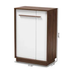 Mette Walnut Finished Wood Shoe Cabinet White - Baxton Studio 11 Mette Walnut Finished Wood Shoe Cabinet White - Baxton Studio -Baxton Studio GUEST f19dce63 adbd 4e5f a760 546a4795679e