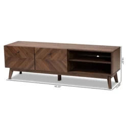 Hartman Wood TV Stand For TVs Up To 60" Walnut Brown - Baxton Studio -Baxton Studio GUEST f32696c7 ef62 4e16 bce3 da2e20d1ce89