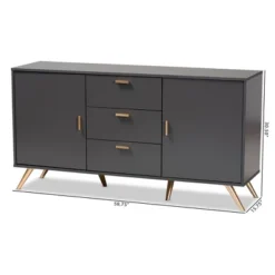 Kelson Wood 2 Door Sideboard Buffet Dark Gray/Gold - Baxton Studio 13 Kelson Wood 2 Door Sideboard Buffet Dark Gray/Gold - Baxton Studio -Baxton Studio GUEST f3869892 b6bb 4681 b9bf 5fb9a31dc871