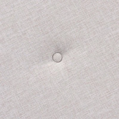 Iliana Fabric And Wood Ottoman Footstool Grayish Beige/Walnut Brown - Baxton Studio: Japandi Inspired, Rubberwood Frame, Button-Tufted 5 Iliana Fabric And Wood Ottoman Footstool Grayish Beige/Walnut Brown - Baxton Studio: Japandi Inspired, Rubberwood Frame, Button-Tufted - Image 5