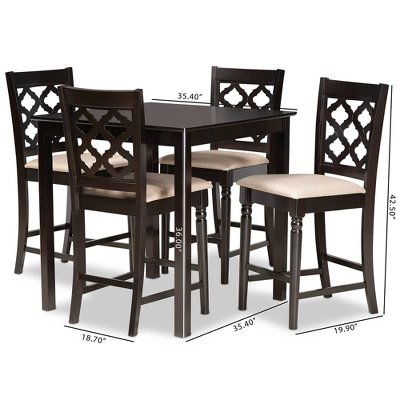 5pc Ramiro Wood Pub Set - Baxton Studio 8 5pc Ramiro Wood Pub Set - Baxton Studio - Image 8