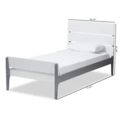 Twin Nereida Modern Classic Mission Style Finished Wood Platform Bed White/Gray - Baxton Studio 13 Twin Nereida Modern Classic Mission Style Finished Wood Platform Bed White/Gray - Baxton Studio -Baxton Studio GUEST f4906c91 0b7d 41a3 b1cf 4256c2cedb0b