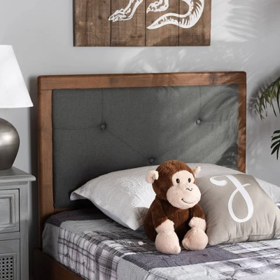 Abner Fabric Upholstered Wood Headboard - Baxton Studio 3 Abner Fabric Upholstered Wood Headboard - Baxton Studio - Image 3