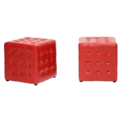 Set Of 2 Siskal Modern Cube Ottoman - Baxton Studio 8 Set Of 2 Siskal Modern Cube Ottoman - Baxton Studio -Baxton Studio GUEST f4e7f1ae 52b9 41af a04b 6def2eff20eb