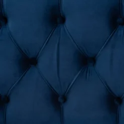 Powell Velvet Fabric Upholstered And PU Leather Ottoman Gold/Blue - Baxton Studio 11 Powell Velvet Fabric Upholstered And PU Leather Ottoman Gold/Blue - Baxton Studio -Baxton Studio GUEST f4f14b2c 949b 4d30 8579 47ce279aa146