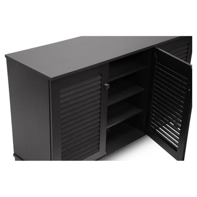 Warren Shoe - Storage Cabinet - Espresso - Baxton Studio 2 Warren Shoe - Storage Cabinet - Espresso - Baxton Studio - Image 2