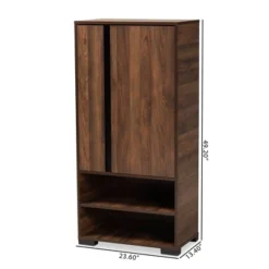 Raina Two-Tone Wood 2 Door Shoe Storage Cabinet Walnut Brown/Black - Baxton Studio 21 Raina Two-Tone Wood 2 Door Shoe Storage Cabinet Walnut Brown/Black - Baxton Studio -Baxton Studio GUEST f6ce3026 bf27 4589 a9f0 2cb0e43d7931