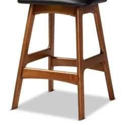 2pc Darrin Faux Leather And Wood Counter Height Barstools Black/Walnut/Brown - Baxton Studio 9 2pc Darrin Faux Leather And Wood Counter Height Barstools Black/Walnut/Brown - Baxton Studio -Baxton Studio GUEST f6d85195 3a9e 4aed 8a27 768e8de6a669