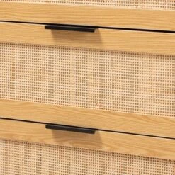 Maureen Wood And Rattan 5 Drawer Storage Chest Espresso/Natural Brown - Baxton Studio -Baxton Studio GUEST f78f4856 0645 4c40 8345 9d1fb1de6e32