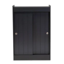 2 Door Leone Finished Wood Entryway Shoe Storage Cabinet Black - Baxton Studio -Baxton Studio GUEST f7fe1605 f667 4b6e b4a0 faea07d7b8bb