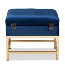 Aliana Fabric And Metal Ottoman Navy Blue/Gold - Baxton Studio 11 Aliana Fabric And Metal Ottoman Navy Blue/Gold - Baxton Studio -Baxton Studio GUEST f8158691 2262 42e6 814c ad1223101f2f