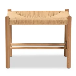 Saura Wood Hemp Accent Bench Oak Brown - Baxton Studio 11 Saura Wood Hemp Accent Bench Oak Brown - Baxton Studio -Baxton Studio GUEST f8276090 7e84 4f1a 9ebe 68d8f197e026