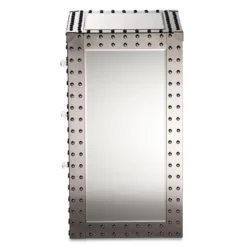 Azura Nightstand Bedside Table Silver - Baxton Studio 5 Azura Nightstand Bedside Table Silver - Baxton Studio -Baxton Studio GUEST f83a1e1d 23ad 4f5f 934b d305cf8ca30b